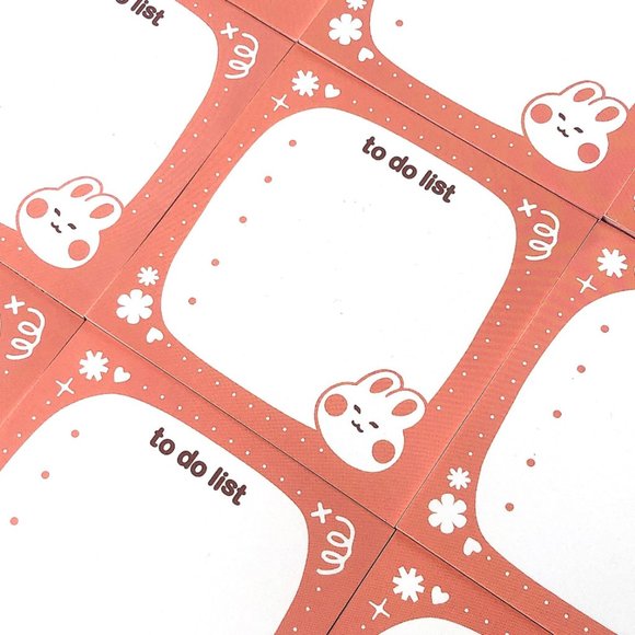 Bunny Memo Pads | 50 Sheets | Mini Note Pad | 3 PCS Per Order | Stationary Gift - Picture 2 of 4